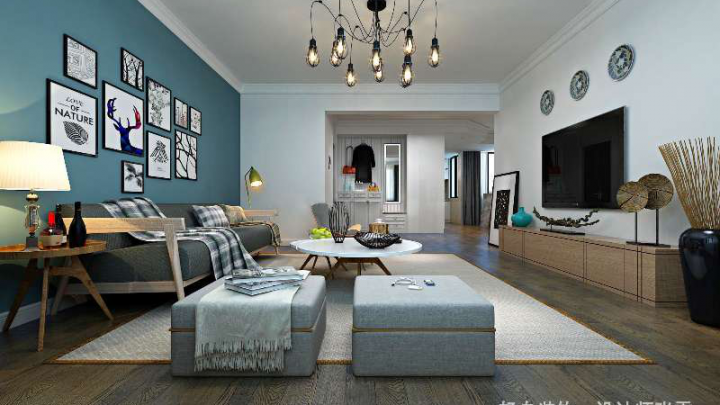 海棠公館小美式100平裝修效果圖